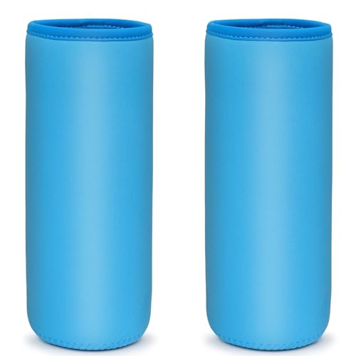 Sleeve Compatible with Cir-kul Water Bottle - 2 Pcs Water Bottle Sleeve Compatible with Cir-kul 22oz & Stainless Steel Bottle - Neoprene Insulated Water Bottle Cover for Retaining Temperature, （Black）