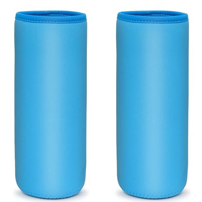 Sleeve Compatible with Cir-kul Water Bottle - 2 Pcs Water Bottle Sleeve Compatible with Cir-kul 22oz & Stainless Steel Bottle - Neoprene Insulated Water Bottle Cover for Retaining Temperature, （Black）