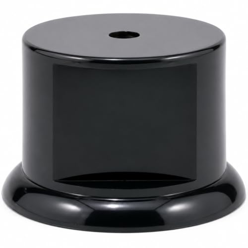 Small Black Gloss Display Pedestal Stand for Trophies Figurines Crafts
