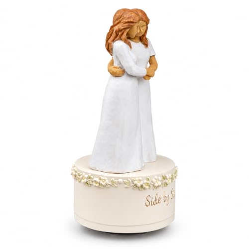 Side by Side Music Box Gift for Sisters & Friends with Clair de Lune Melody