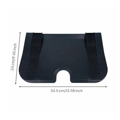 Semicircular Dock Ramp Plate for Automated Vacuum, Traction Sections, Molded, Black
