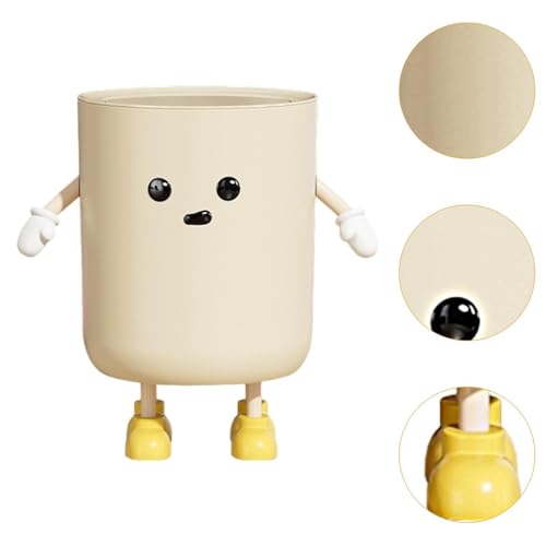 12 L Standing Waterproof Trash Can with Lid - Modern Waste Bin for Home & Entryway