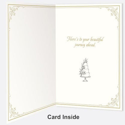 Wedding Card for Bride & Groom - Engagement Gift with Envelope - Variation Card 356