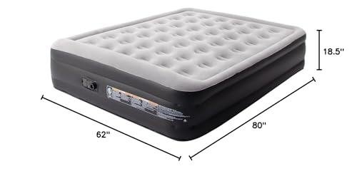 DIMAR GARDEN Air Mattress Queen with Built-in Pump, 18.5” Blow Up Mattress, Inflatable Air Bed for Home