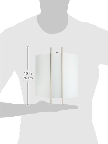 Lite Source LS-1673 Checks Polished Steel 60-watt Wall Sconce with Frost Glass Shade