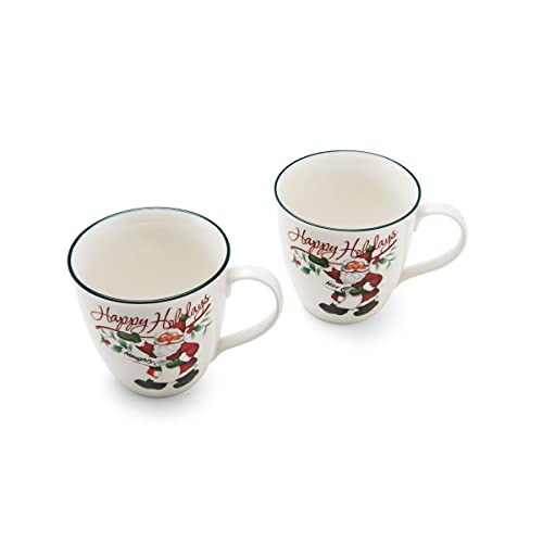 Pfaltzgraff Winterberry Naughty and Nice Mug Set - 20 oz Assorted