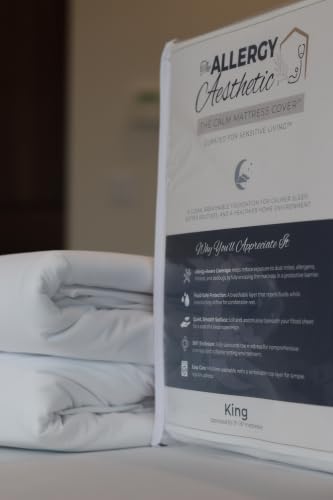 Calm Waterproof Mattress Protector Full Zippered Allergen Barrier, Soft & Quiet