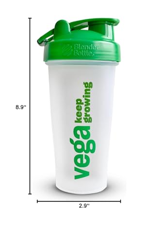 Vega Protein Powder Shaker Cup, 28oz - Perfect for Preworkout or Post Workout Protein Shakes - Blender Ball Included