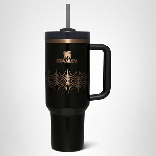 Stanley Quencher H2.O FlowState™ Tumbler 40 oz Black Gloss Deco