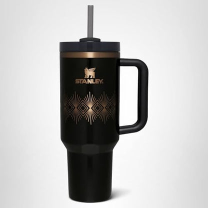 Stanley Quencher H2.O FlowState™ Tumbler 40 oz Black Gloss Deco