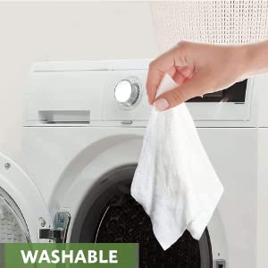 Reusable Bamboo Rayon Towels - Pack of 2 Washable Kitchen Paper Towels - Lint free, Zero Waste, Recyclable, 2x20 Heavy Duty Organic Washable Rolls