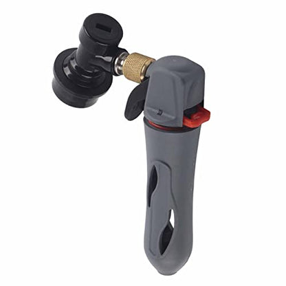 Portable CO2 Keg Charger for 16g Cartridges - Gray, Handheld & Refillable