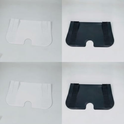Semicircular Dock Ramp Plate for Automated Vacuum, Traction Sections, Molded, Black