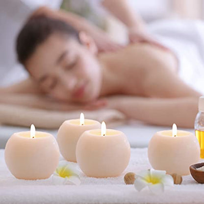 7 Pieces Round Unscented Candles - Decorative Ball Candles for Weddings Parties