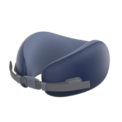 Travel Neck Pillow Memory Foam U Shape Blue - Portable Support for Flight & Car