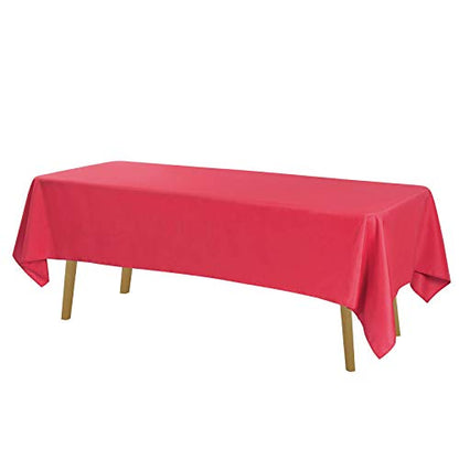 Rectangle Tablecloth 60x120 Inch Washable Polyester for Weddings & Events - Red