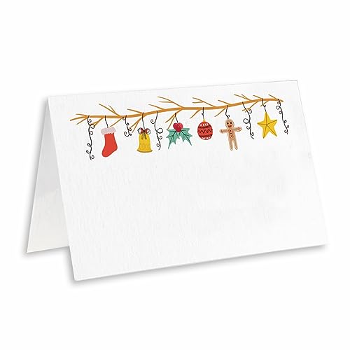Christmas Table Place Card Set 25-Piece Tent Style Food Labels - Christmas / Christmas Table Place Card 02