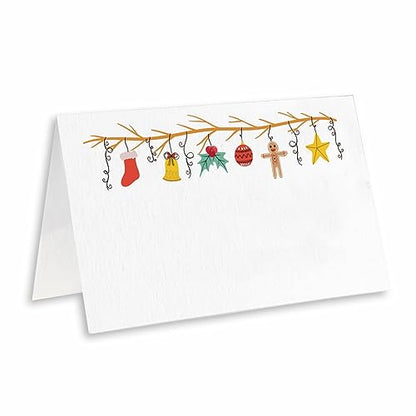 Christmas Table Place Card Set 25-Piece Tent Style Food Labels - Christmas / Christmas Table Place Card 02