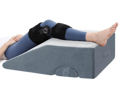 Post-Surgery Leg Elevation Pillow Memory Foam Wedge with Removable Cover