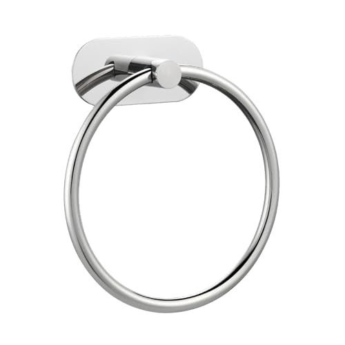 Self-Adhesive Towel Ring - No Drill Stainless Steel Wall Mount Bathroom Kitchen