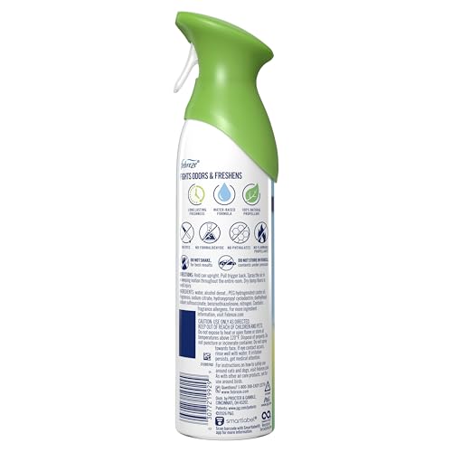 Febreze Air Mist, Air Freshener Spray, Odor Fighting Room Spray, Deodorizer for Home Bathroom Kitchen Office Apartment Dorm Room Classroom, Gain Original Scent, 8.1oz (Pack of 6)