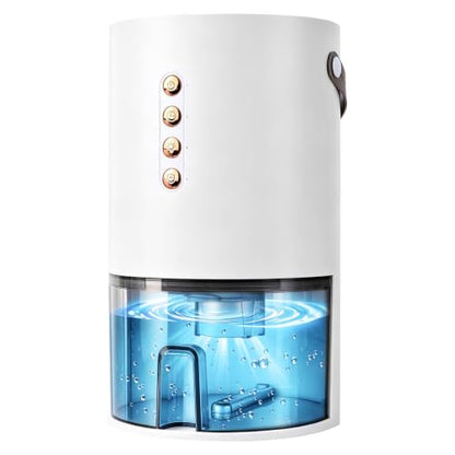 Small Portable Dehumidifier 1300ml Quiet Auto Shut Off for Bedroom & Home