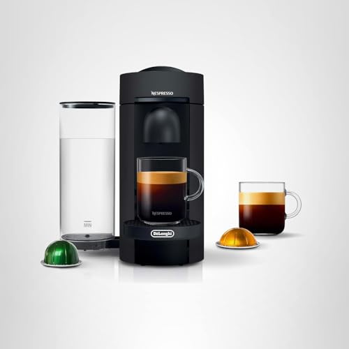 Nespresso Vertuo Plus Deluxe Coffee and Espresso Maker by De'Longhi, Matte Black, 3.8 Pounds