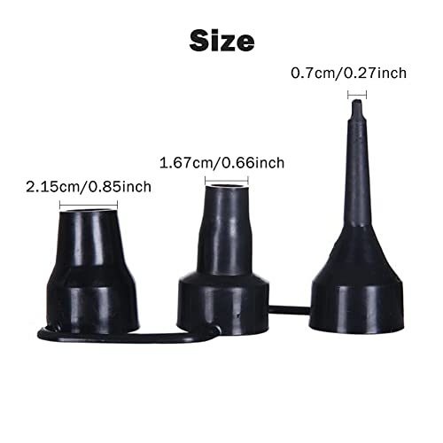 Replacement Air Pump Nozzles Set - 3 Sizes for Inflatable Beds Pools & Toys