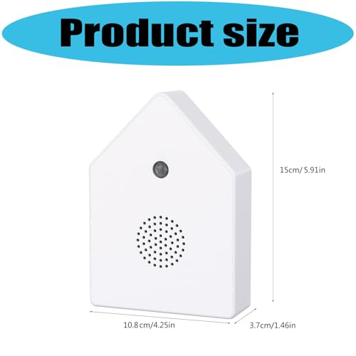 White Singing Bird Sound Box Mini - Nature Bird Chirping Decor for Interior & Bathroom