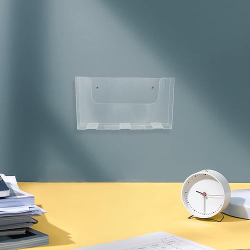 Acrylic Wall File Rack for Documents and Magazines - 2 Pack