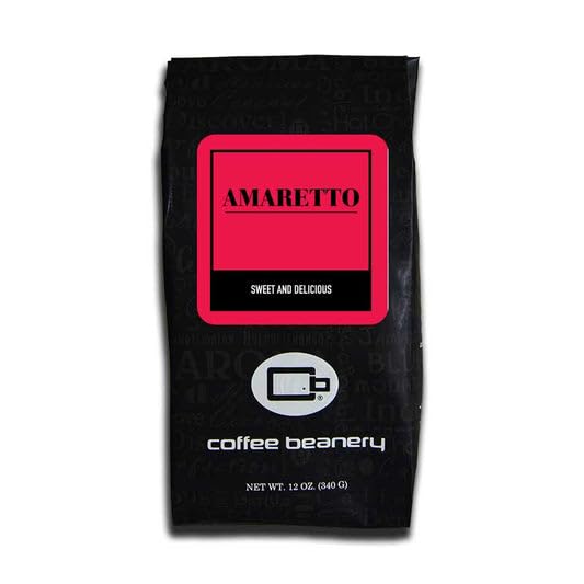 Amaretto Coffee by Coffee Beanery | 12oz Flavored Coffee Ground Medium Roast Coffee| 100% Specialty Arabica Coffee Ground | Gourmet Coffee | Flavored Ground Coffee Medium Roast