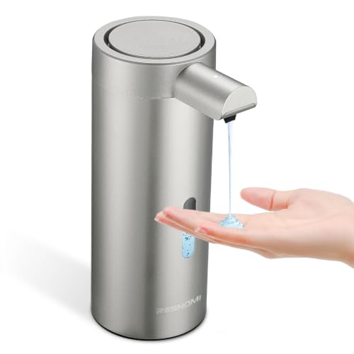 Automatic Liquid Soap Dispenser Touchless Stainless Steel Rechargeable - Silver