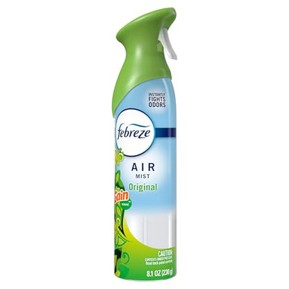 Febreze Air Mist, Air Freshener Spray, Odor Fighting Room Spray, Deodorizer for Home Bathroom Kitchen Office Apartment Dorm Room Classroom, Gain Original Scent, 8.1oz (Pack of 6)