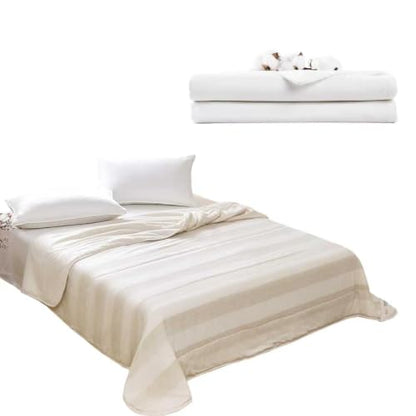 Lightweight Wool Comforter Twin Set with Cotton Duvet Cover - Breathable & Washable