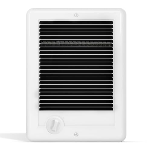 Electric Wall Heater with Thermostat - Complete Unit, White