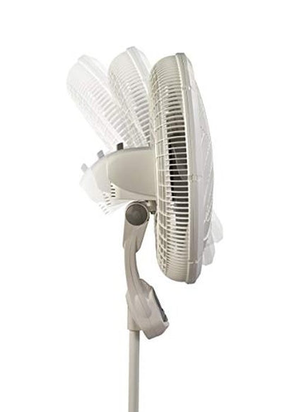 Lasko Cyclone Pedestal Fan, Adjustable Height, Remote Control, Timer, 3 Speeds, for Bedroom, Kitchen, Office and Living Room, 18", White, 1885, Large