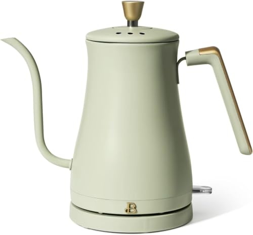 Electric Gooseneck Kettle 1L 1200W for Pour-Over Coffee & Tea, Green