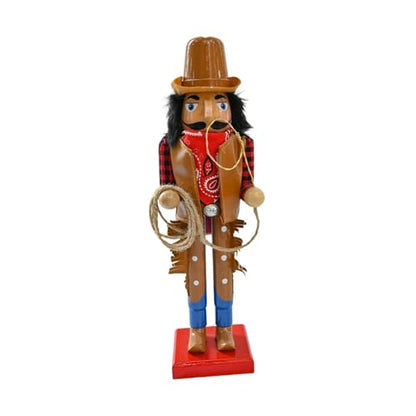 Wooden Nutcracker Figurine Cowboy Christmas Nutcracker Soldier Centerpiece