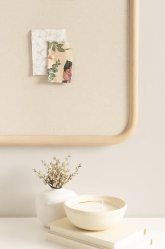 Kate and Laurel Inglewood Rectangular Pinboard Wall Organizer - Natural