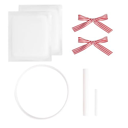 Pet Paw Print Ornament Kit - 2-Pack Holiday Christmas Keepsake Craft for Dogs & Cats - Satin Ribbon Included