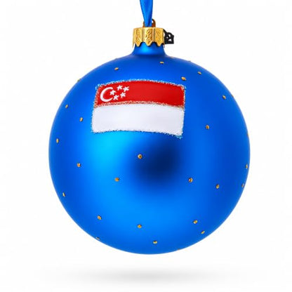 Glass Christmas Ornament 4 Inches - Hand-Painted Holiday Decor, Festive Tree Decoration