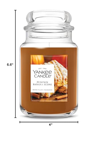 Yankee Candle Pumpkin Banana Scone, Scented Candle, 22oz Large Jar with up to 150 Hour Burn Time, Giftable