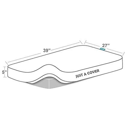 Crib Mattress Protector Sheets Fitted Waterproof Crib Mattress Pad Cover, Noiseless & Machine Wash 100% Absorbent Crib/Toddler Mattress Protector Sheet Quilted, White, 52" x 28"