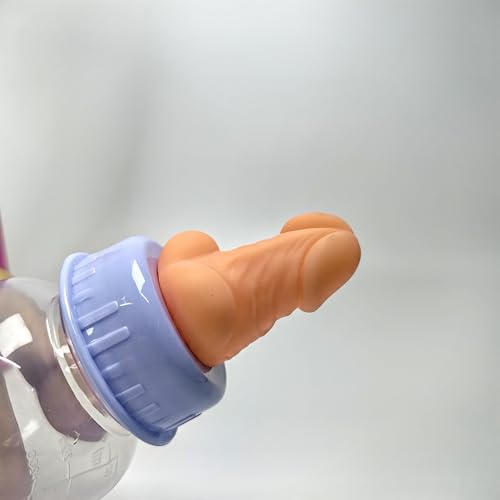 Funny Bottle with Penis Cap JJ - Bachelor Party Gag Gift, Cheeky Can Cover