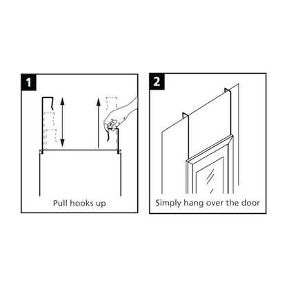 Black Over-The-Door Full-Length Mirror - Space Saving Full Body Reflection