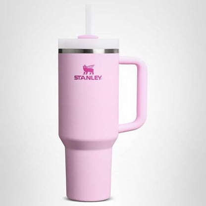 STANLEY Quencher H2.0 Tumbler with Handle and Straw 40 oz | Flowstate 3-Position Lid | Cup Holder Compatible for Travel | Insulated Stainless Steel Cup | BPA-Free | Cherry Blossom