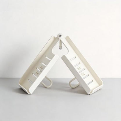 Rotatable Bathroom Sink Organizer Shelf White - Adjustable, No-Drill Drainage