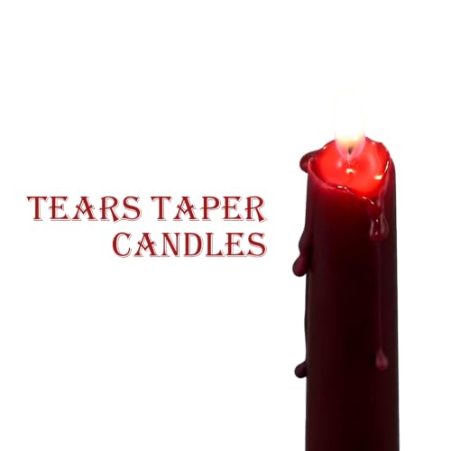 Halloween Bleeding Taper Candles - Vampire Tears Effect, Set of 6