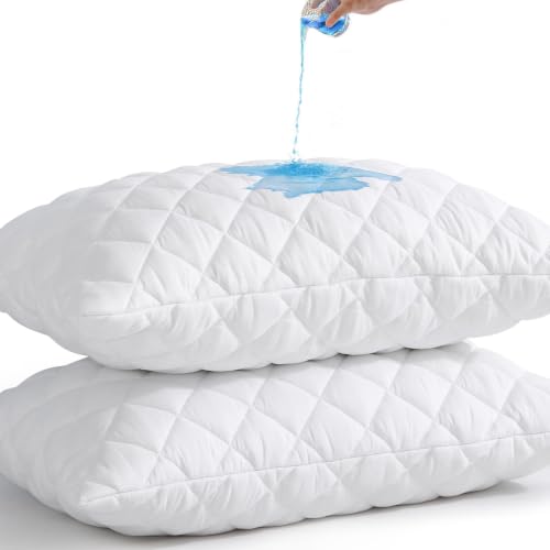 White King Waterproof Quilted Pillow Protectors Set with Zippered Encasements