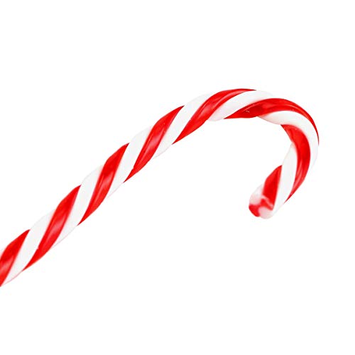 Plastic Candy Cane Christmas Ornaments - 12 Pack, Red & White Holiday Decor